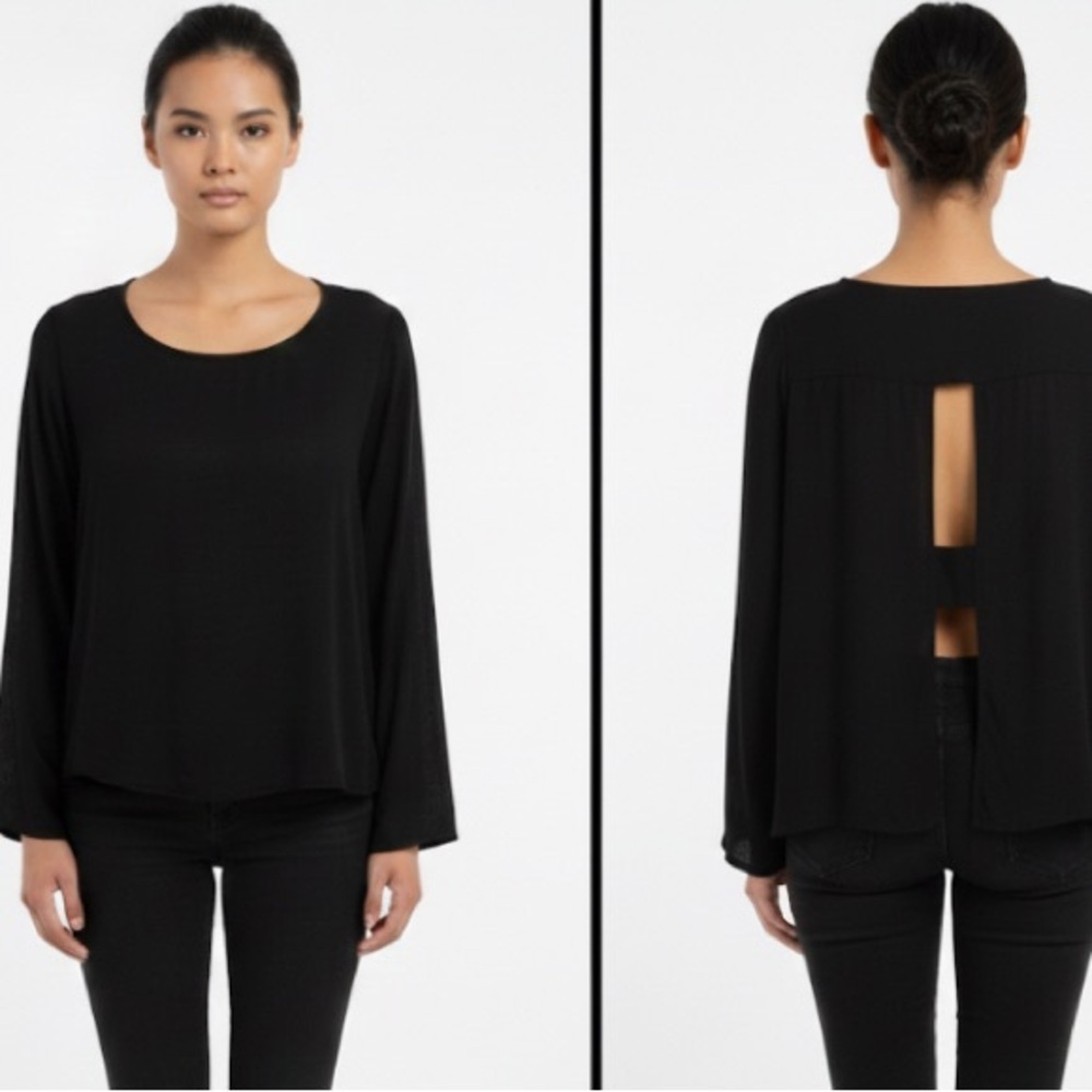 Mossimo Blouse open split back with tie size XL